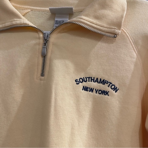 South Hampton Yellow 3/4 Zip Sweatshirt - Picture 2 of 3